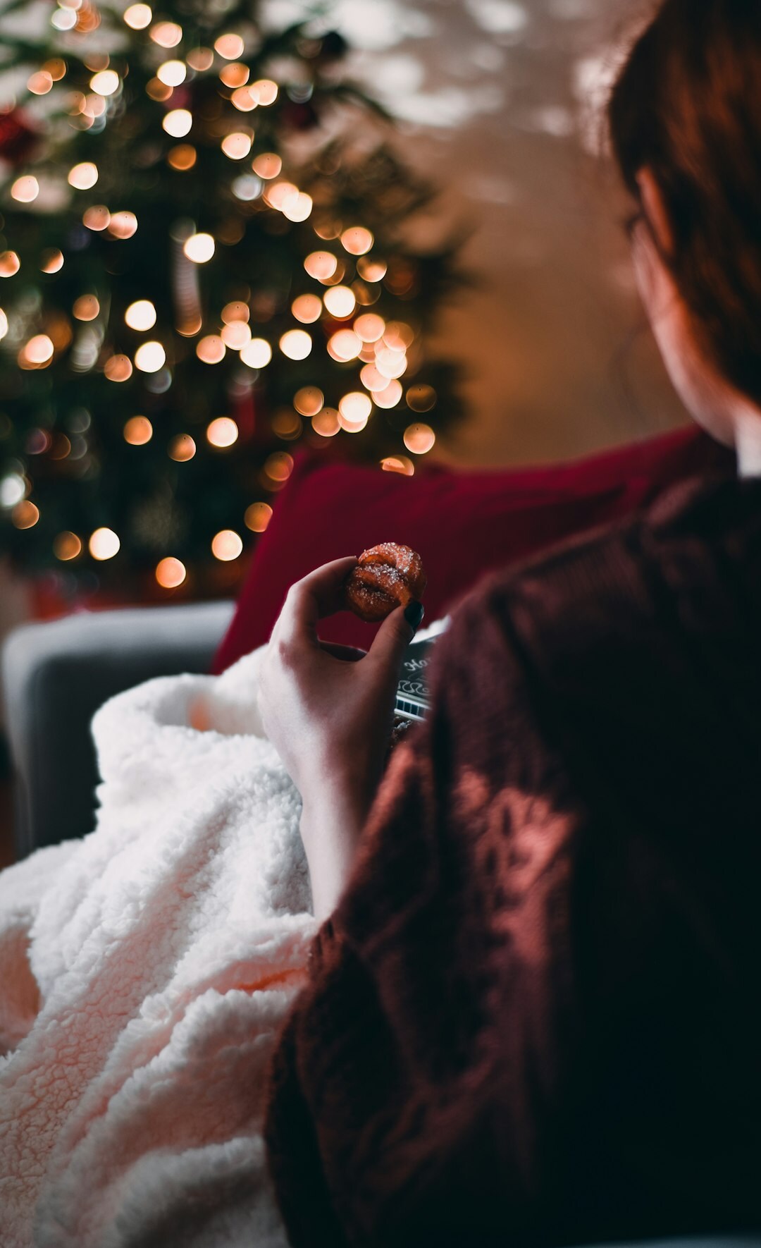 cozy evening tv watching
